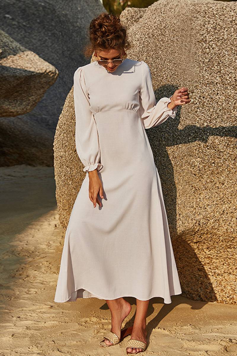 Puff Sleeve Flounce Dress - Siennasass