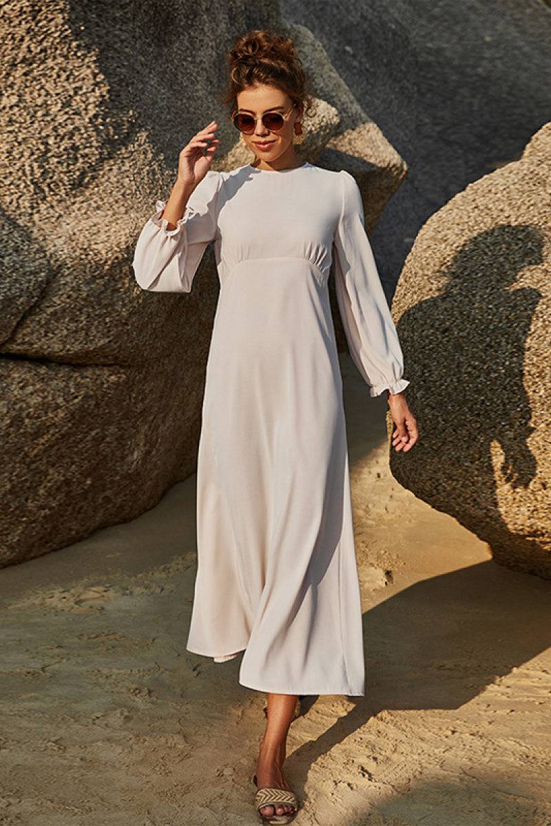 Puff Sleeve Flounce Dress - Siennasass