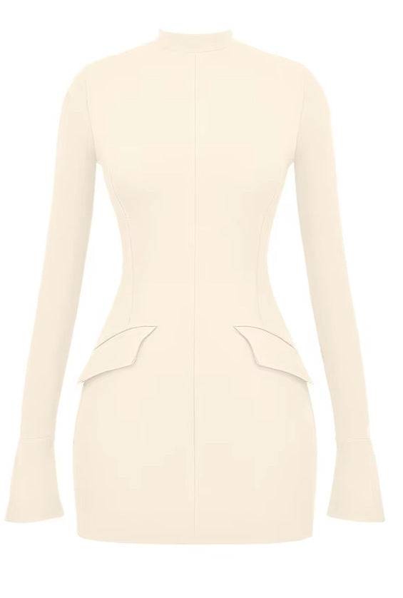 Slim-Fit Langarmkleid