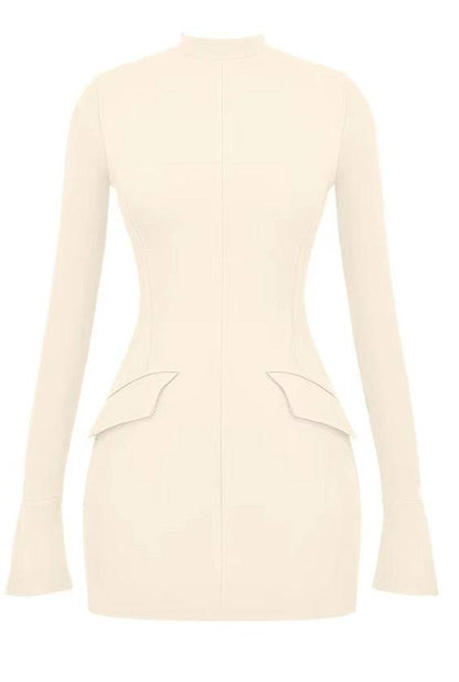 Slim-Fit Langarmkleid