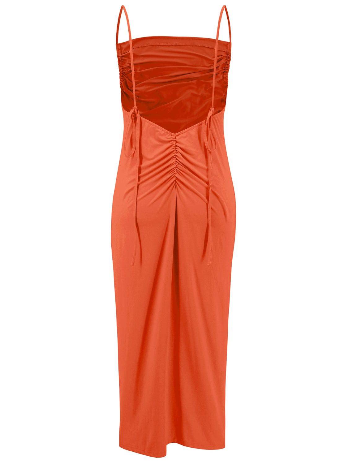 Backless Cowl Neck Sleeveless Cami Dress - Siennasass