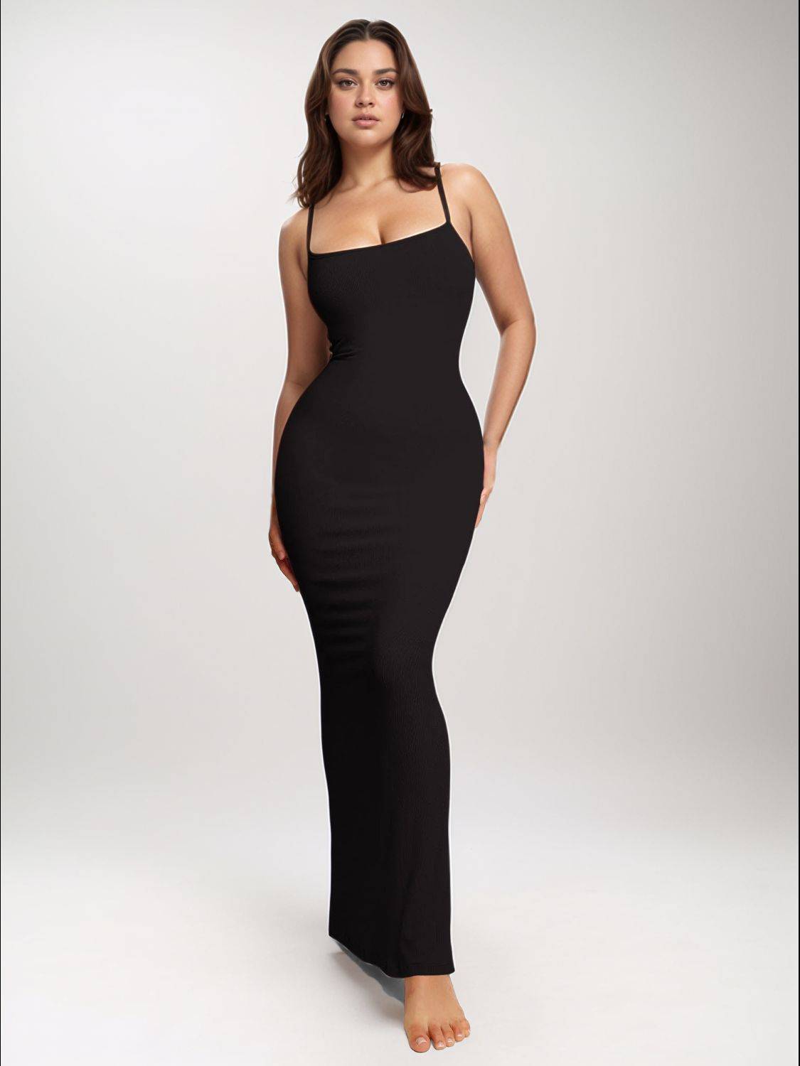 Ärmelloses Maxikleid „Basic Bae“ mit integrierter Shapewear