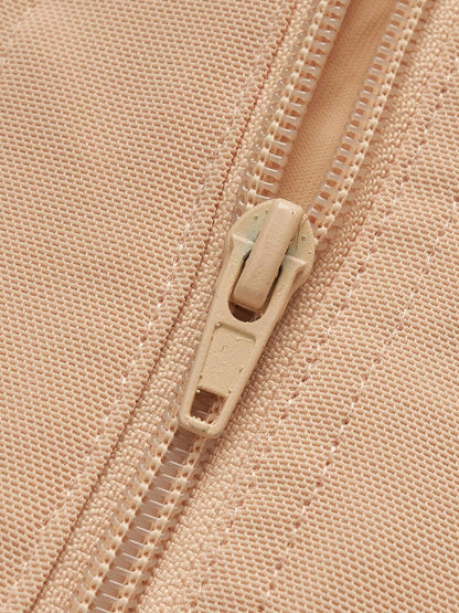 Full Size Side Zip Up Wide Strap Shapewear - Siennasass