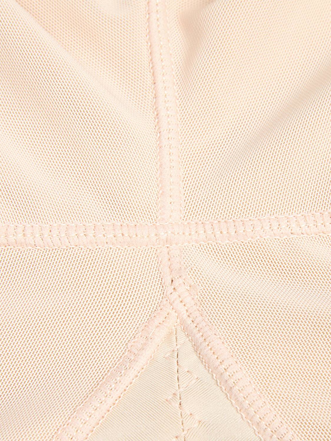 Full Size Zip Up Lace Detail Long Sleeve Shapewear - Siennasass