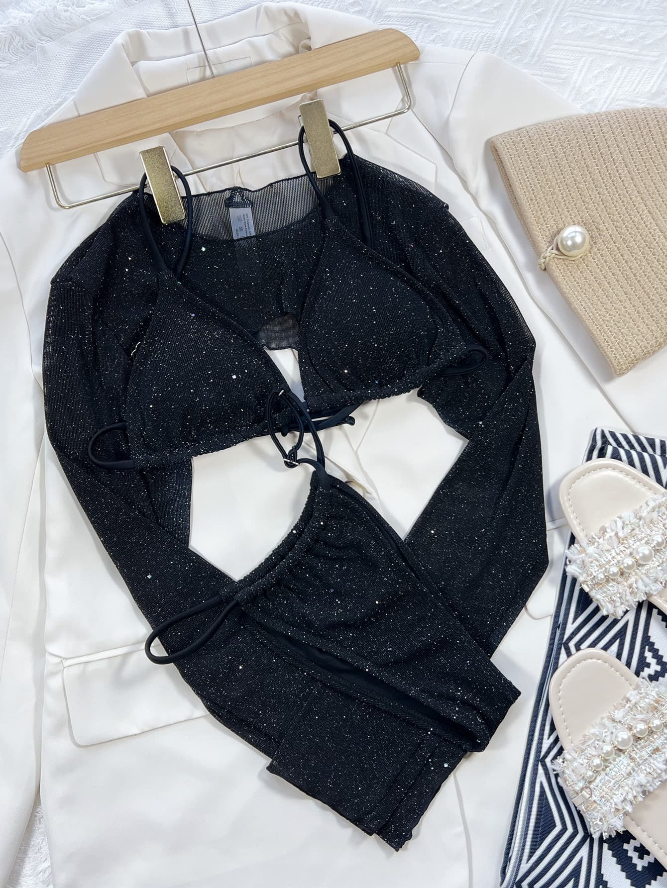 Glitter Three-Piece Swim Set - Siennasass