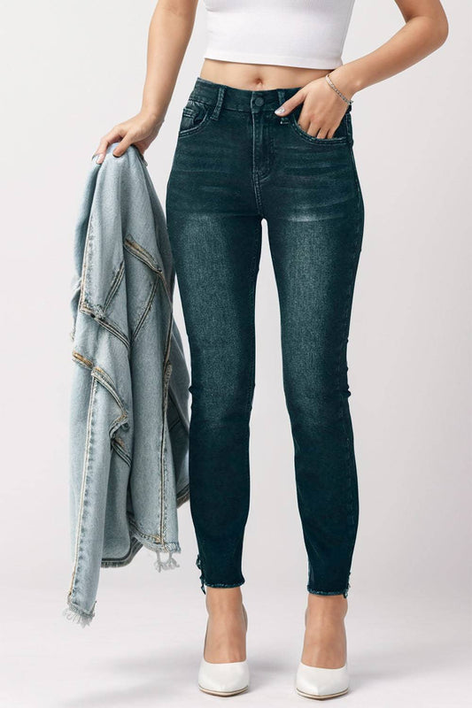 Mid-Rise Waist Skinny Jeans with Pockets - Siennasass