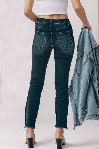Mid-Rise Waist Skinny Jeans with Pockets - Siennasass