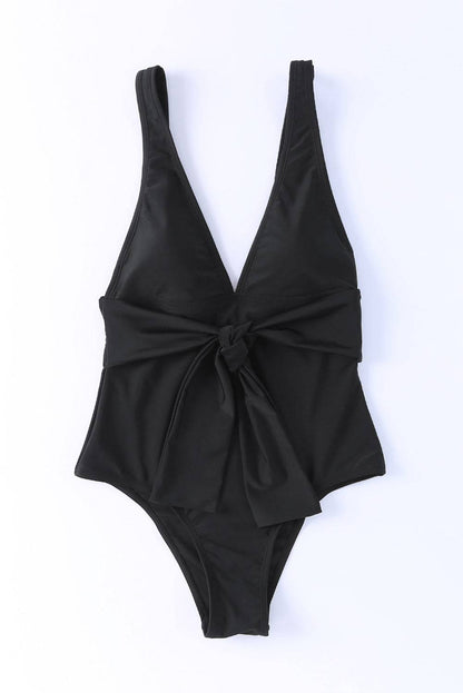 Plunge Wide Strap One-Piece Swimwear - Siennasass