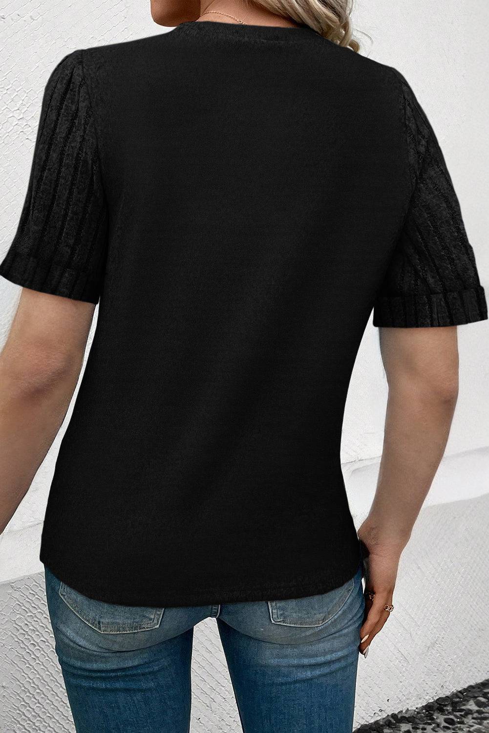 Round Neck Short Sleeve T-Shirt - Siennasass