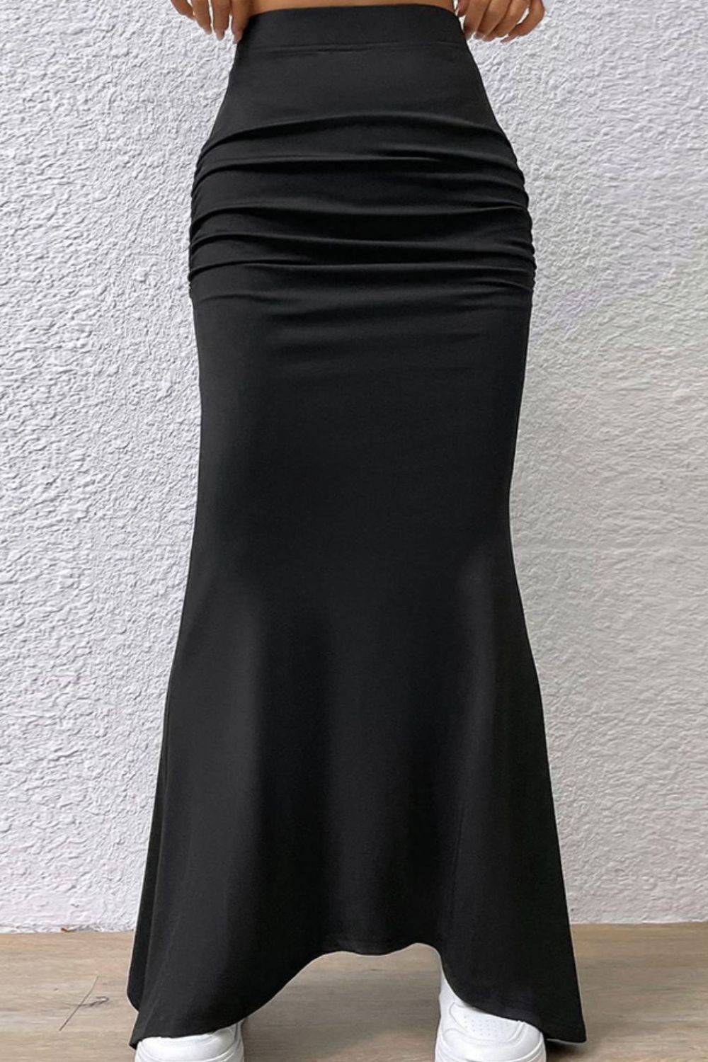 Ruched Maxi Trumpet Skirt - Siennasass