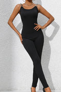 Scoop Neck Wide Strap Skinny Jumpsuit - Siennasass