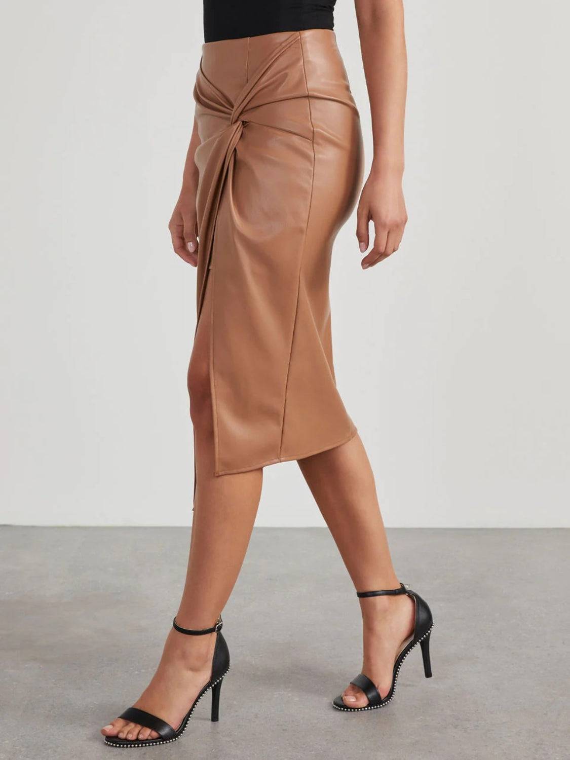 Twist Detail High Waist Skirt - Siennasass