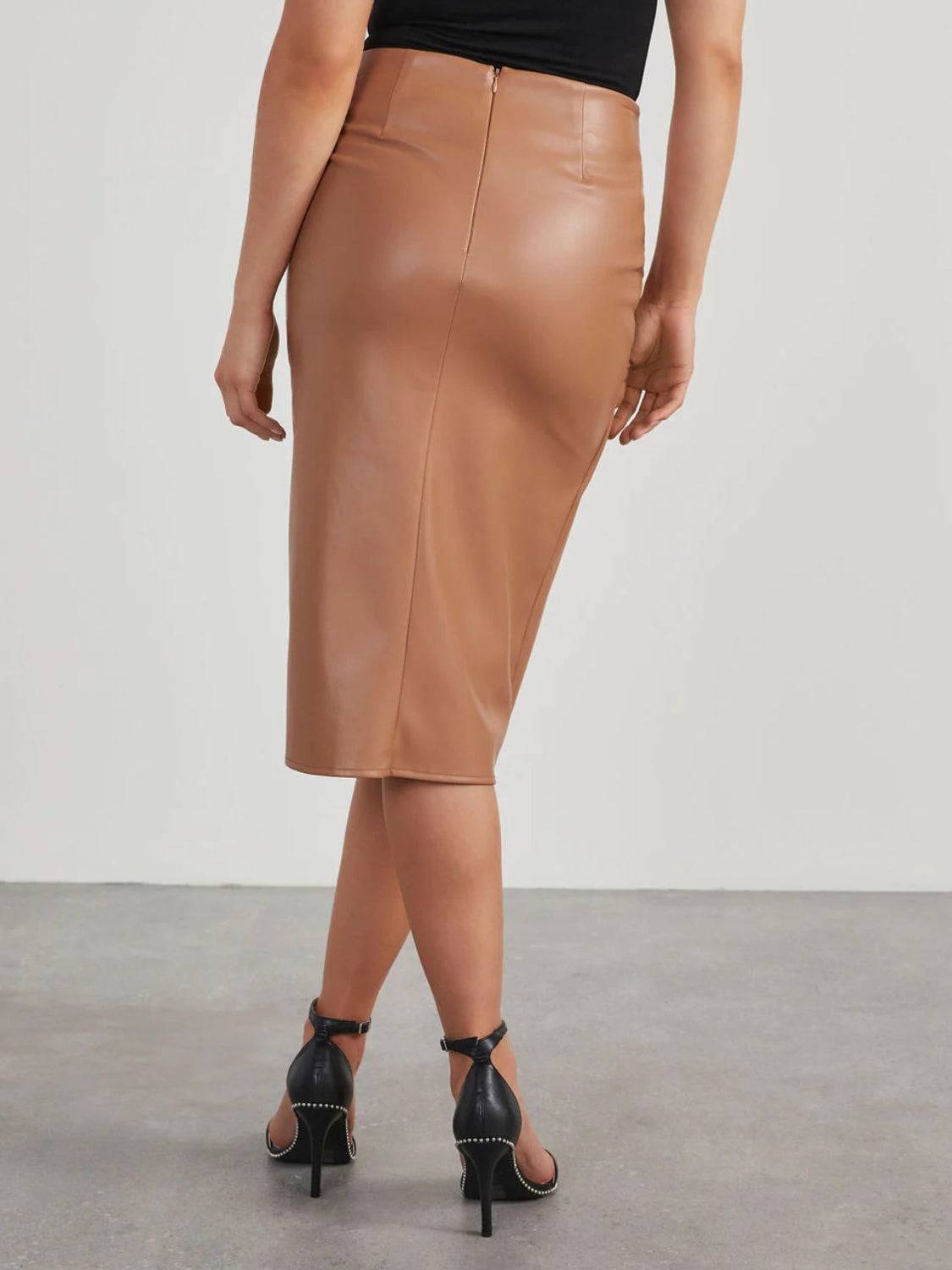 Twist Detail High Waist Skirt - Siennasass