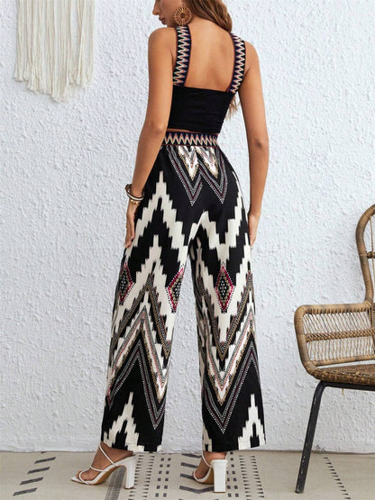 Wide Strap Sleeveless Top and Pants Set - Siennasass