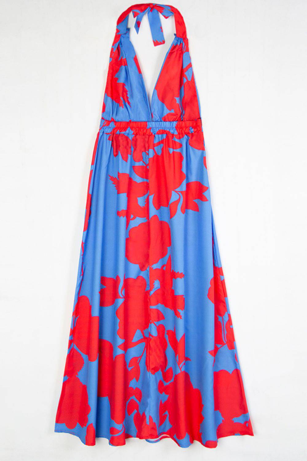 Contrast Halter Neck Maxi Dress - Siennasass