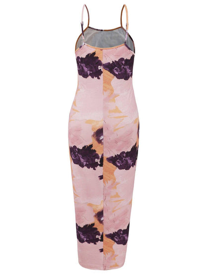 Printed Spaghetti Strap Cami Dress - Siennasass