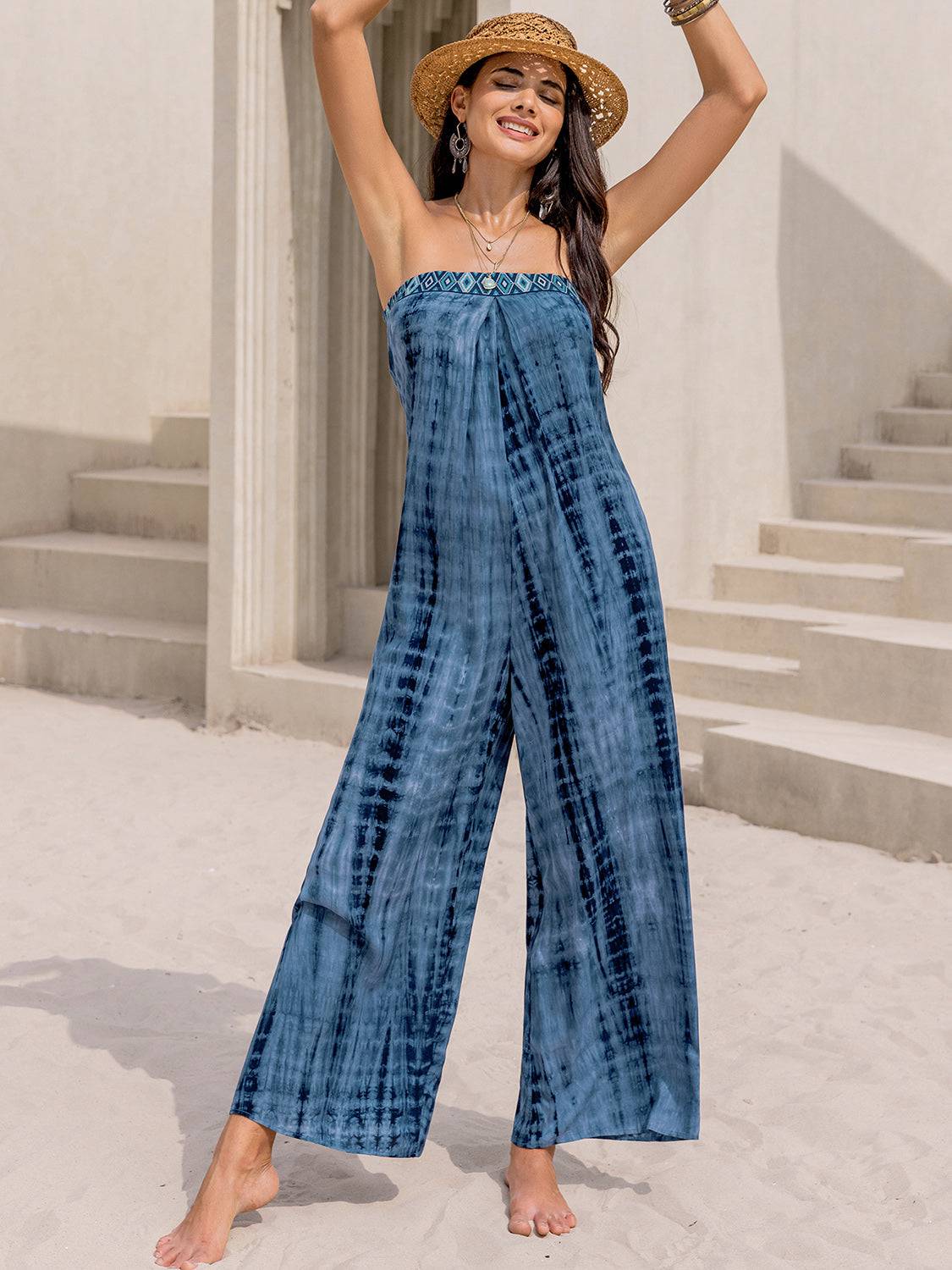 Tied Tube Wide Leg Jumpsuit - Siennasass