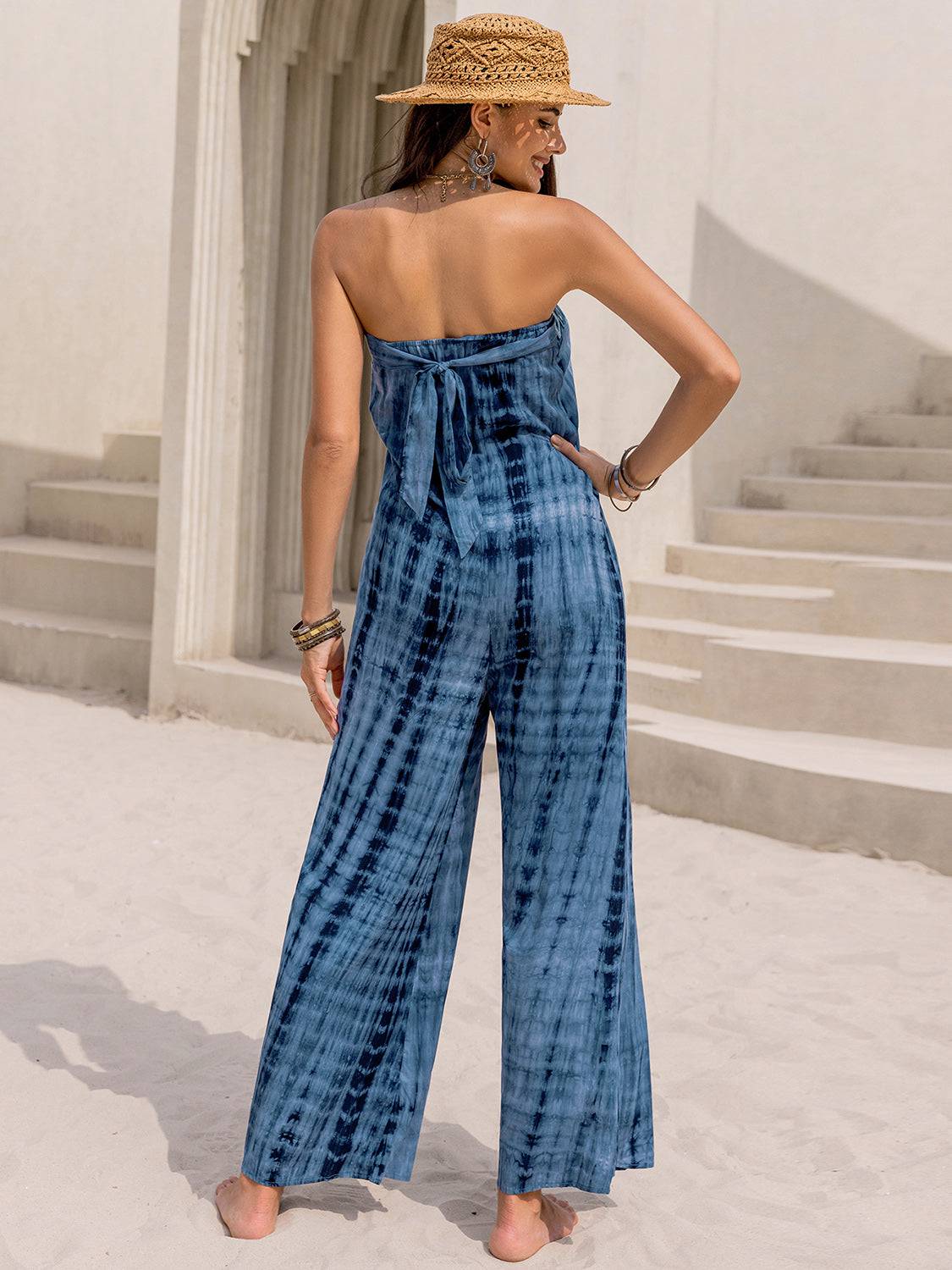 Tied Tube Wide Leg Jumpsuit - Siennasass