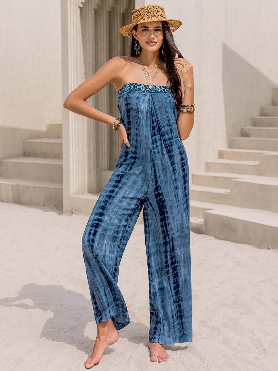 Tied Tube Wide Leg Jumpsuit - Siennasass