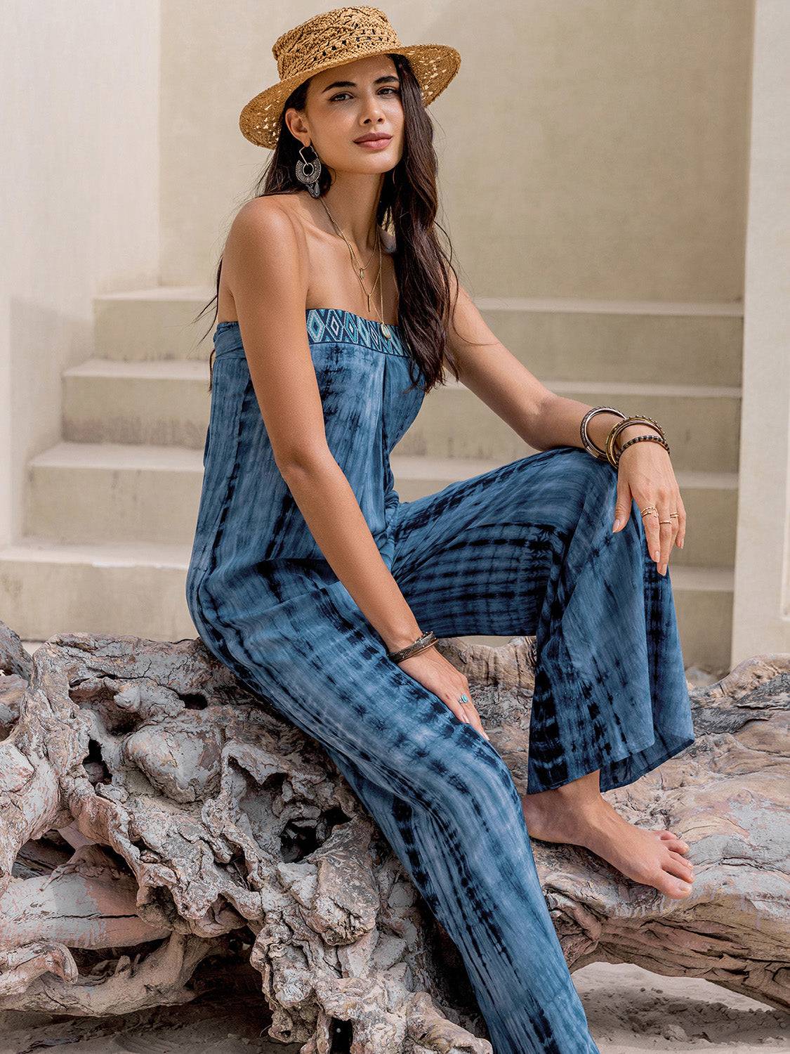 Tied Tube Wide Leg Jumpsuit - Siennasass