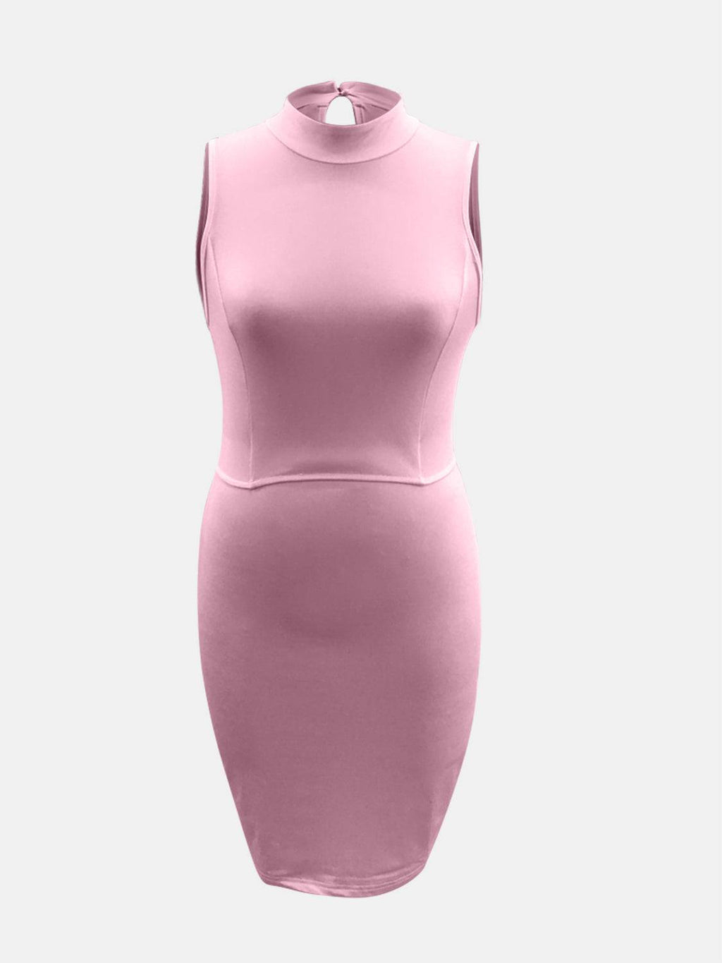 Cutout Mock Neck Sleeveless Dress - Siennasass