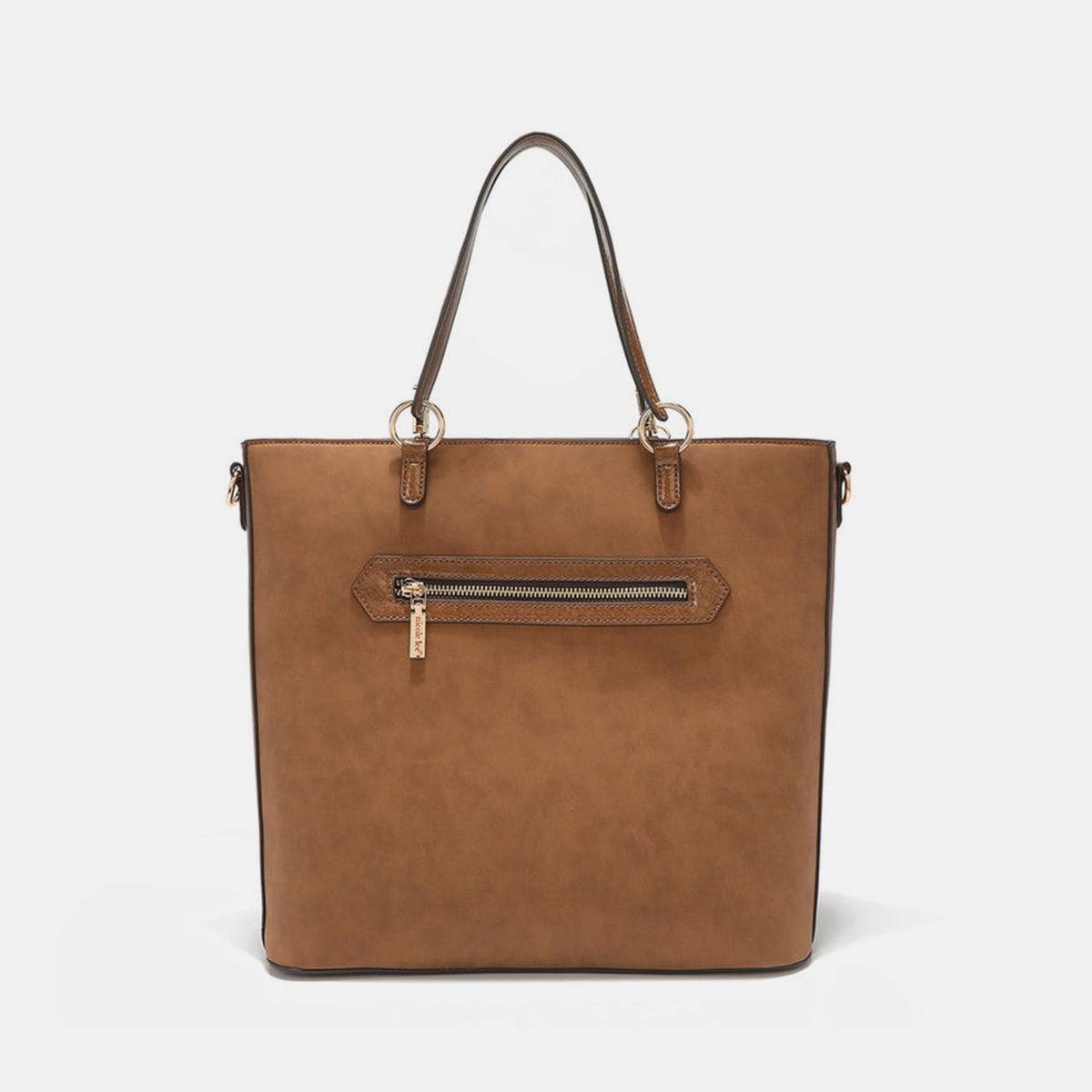 Nicole Lee USA Tragetasche mit Metallic-Nähten, Stickerei und Strass-Intarsien
