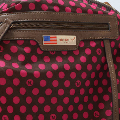 Nicole Lee USA Tragetasche mit Metallic-Nähten, Stickerei und Strass-Intarsien