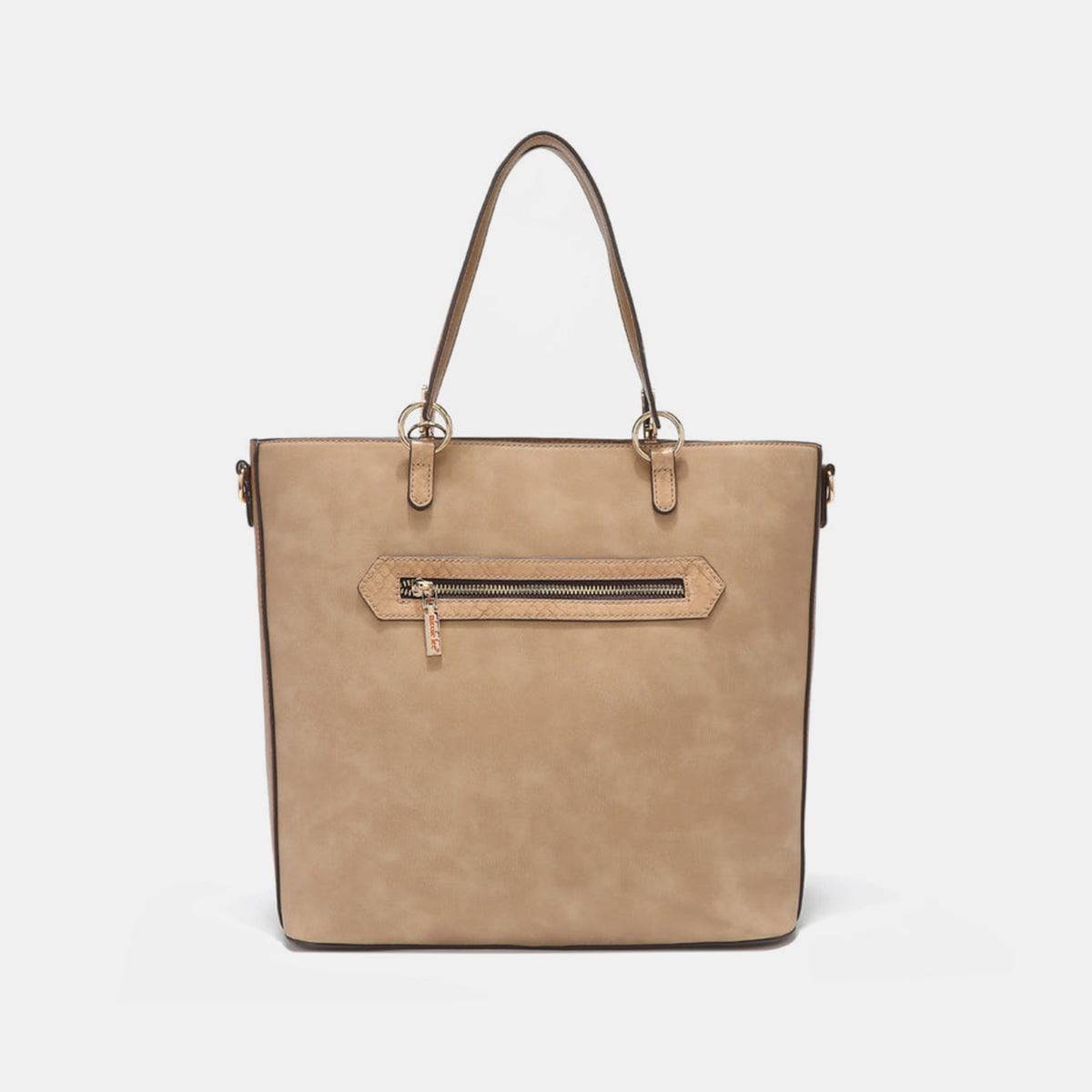 Nicole Lee USA Tragetasche mit Metallic-Nähten, Stickerei und Strass-Intarsien