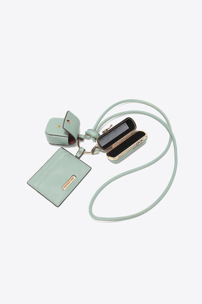 Nicole Lee USA Vegan Leather 3-Piece Lanyard Set - Siennasass