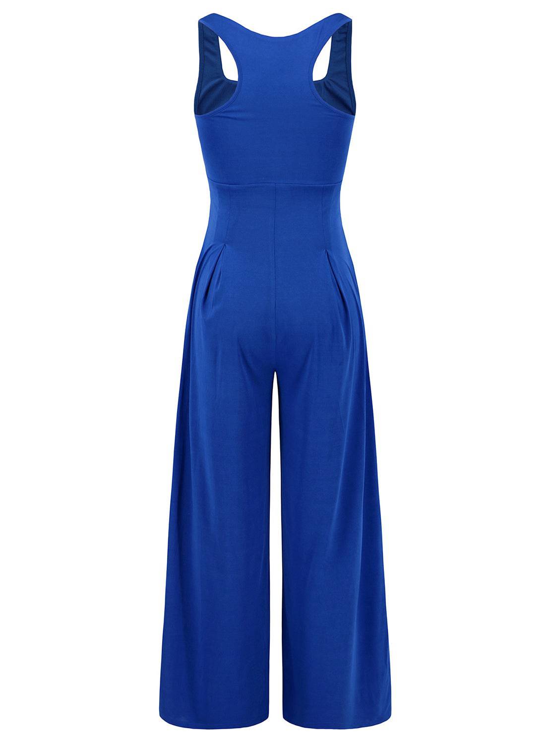 Square Neck Wide Strap Jumpsuit - Siennasass