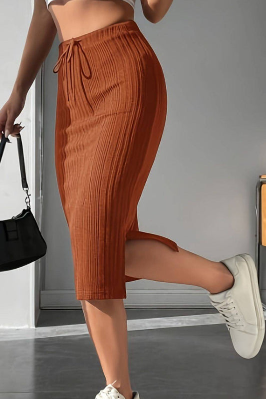 Slit High Waist Skirt - Siennasass