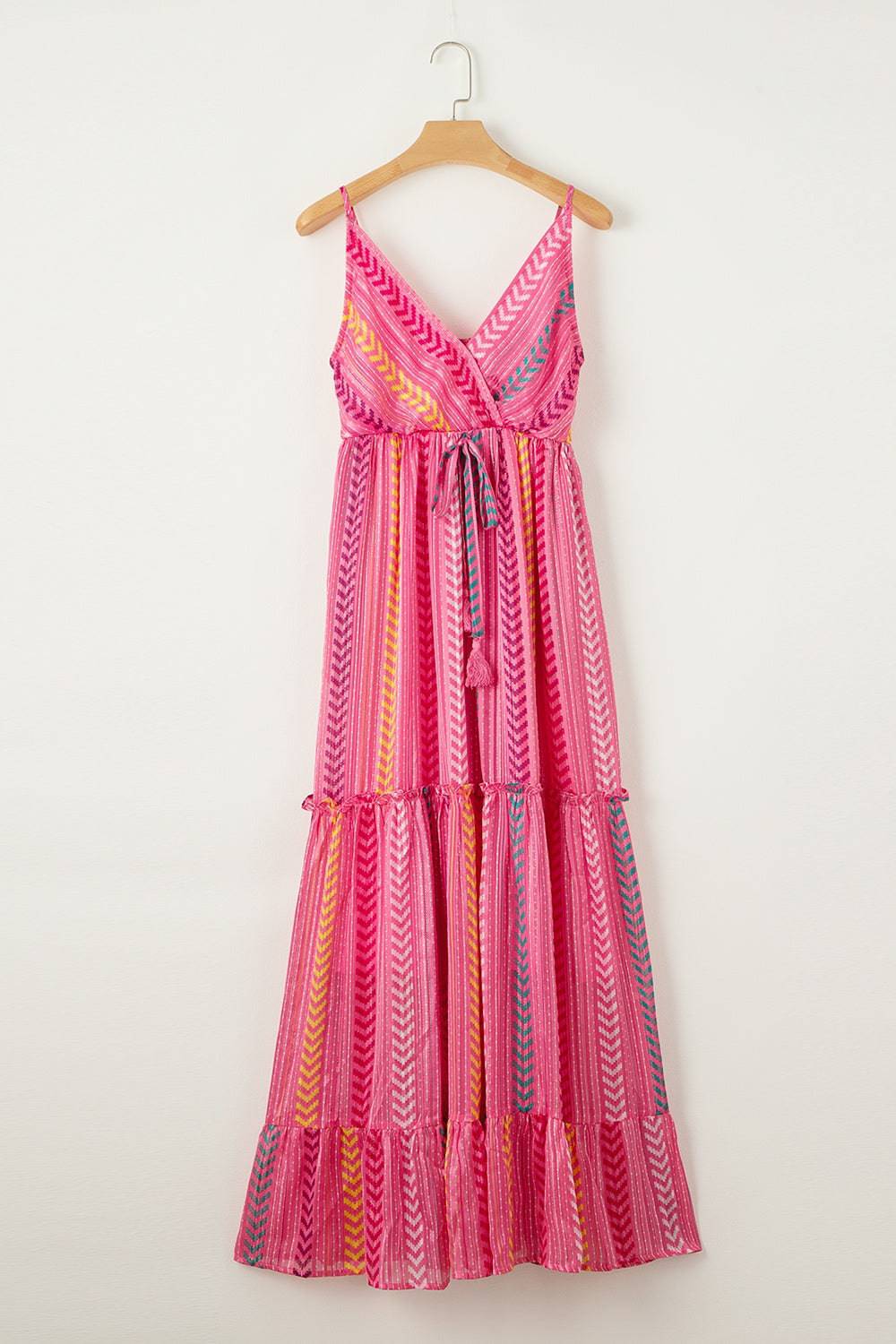 Printed Surplice Maxi Cami Dress - Siennasass