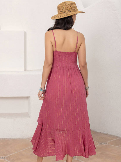 Cutout Tiered Sweetheart Neck Cami Dress - Siennasass