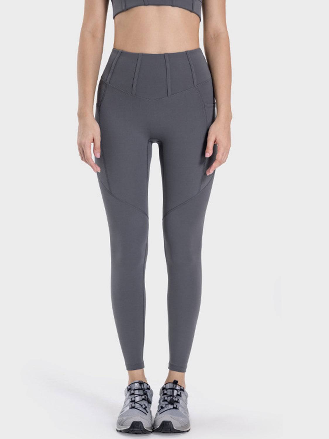 Pocketed High Waist Active Leggings - Siennasass