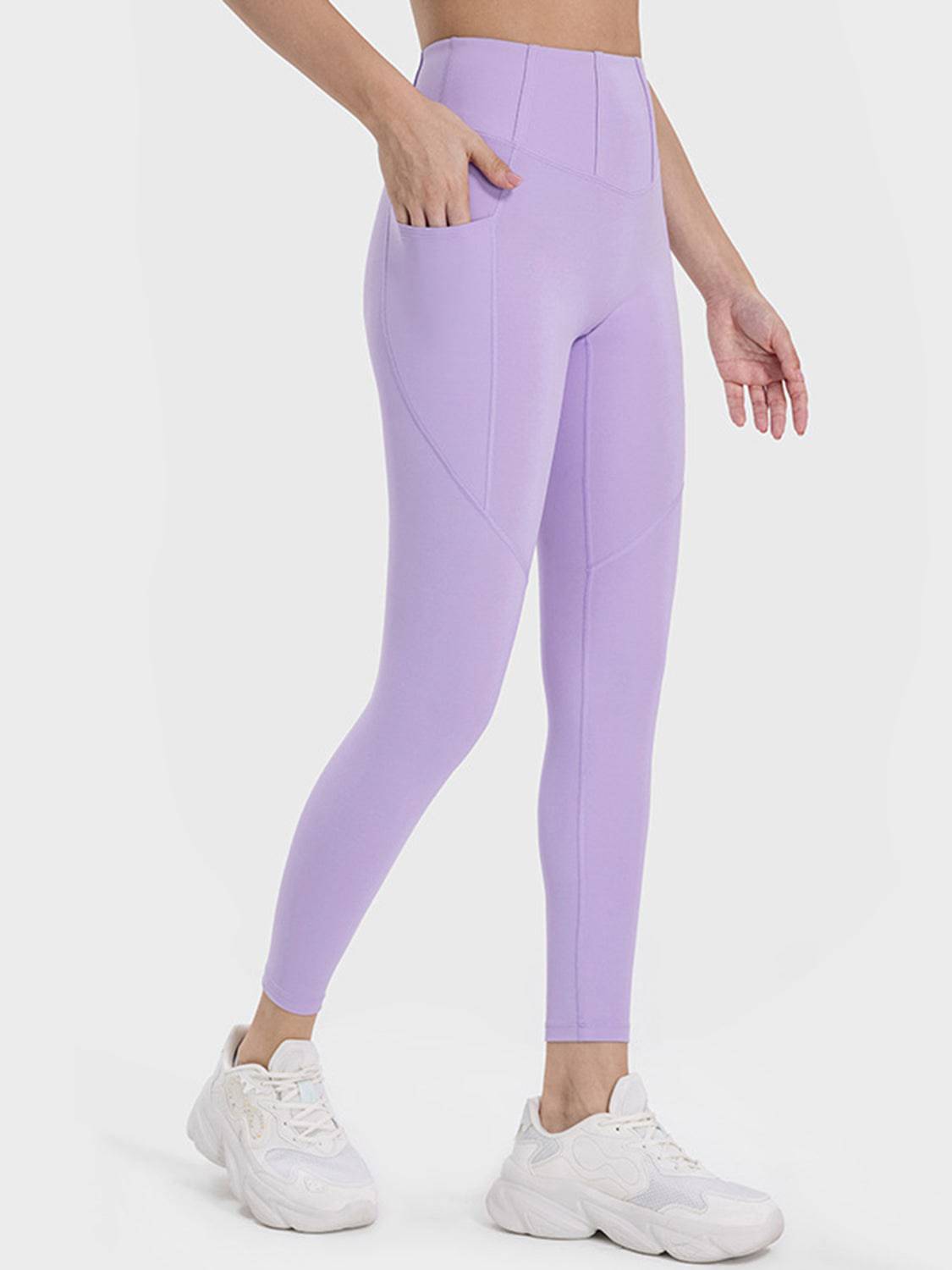 Pocketed High Waist Active Leggings - Siennasass