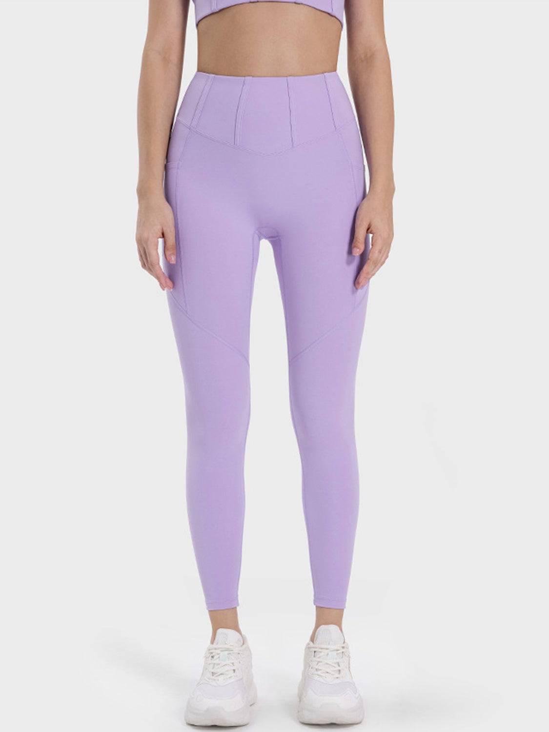 Pocketed High Waist Active Leggings - Siennasass