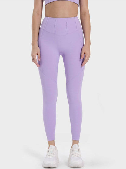 Pocketed High Waist Active Leggings - Siennasass