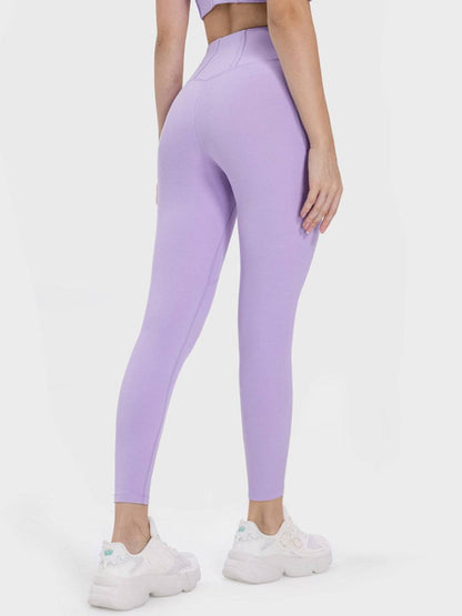 Pocketed High Waist Active Leggings - Siennasass