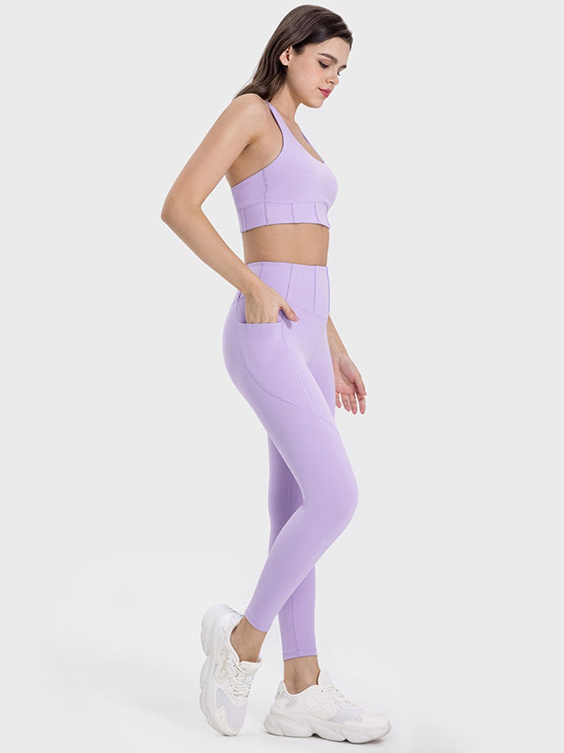 Pocketed High Waist Active Leggings - Siennasass