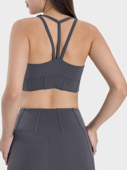 Square Neck Wide Strap Active Tank - Siennasass