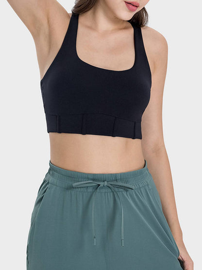 Square Neck Wide Strap Active Tank - Siennasass