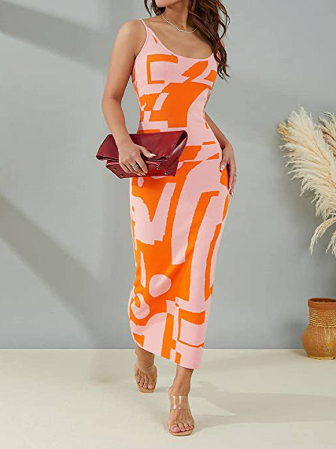 Spaghetti Strap Maxi Sweater Dress - Siennasass