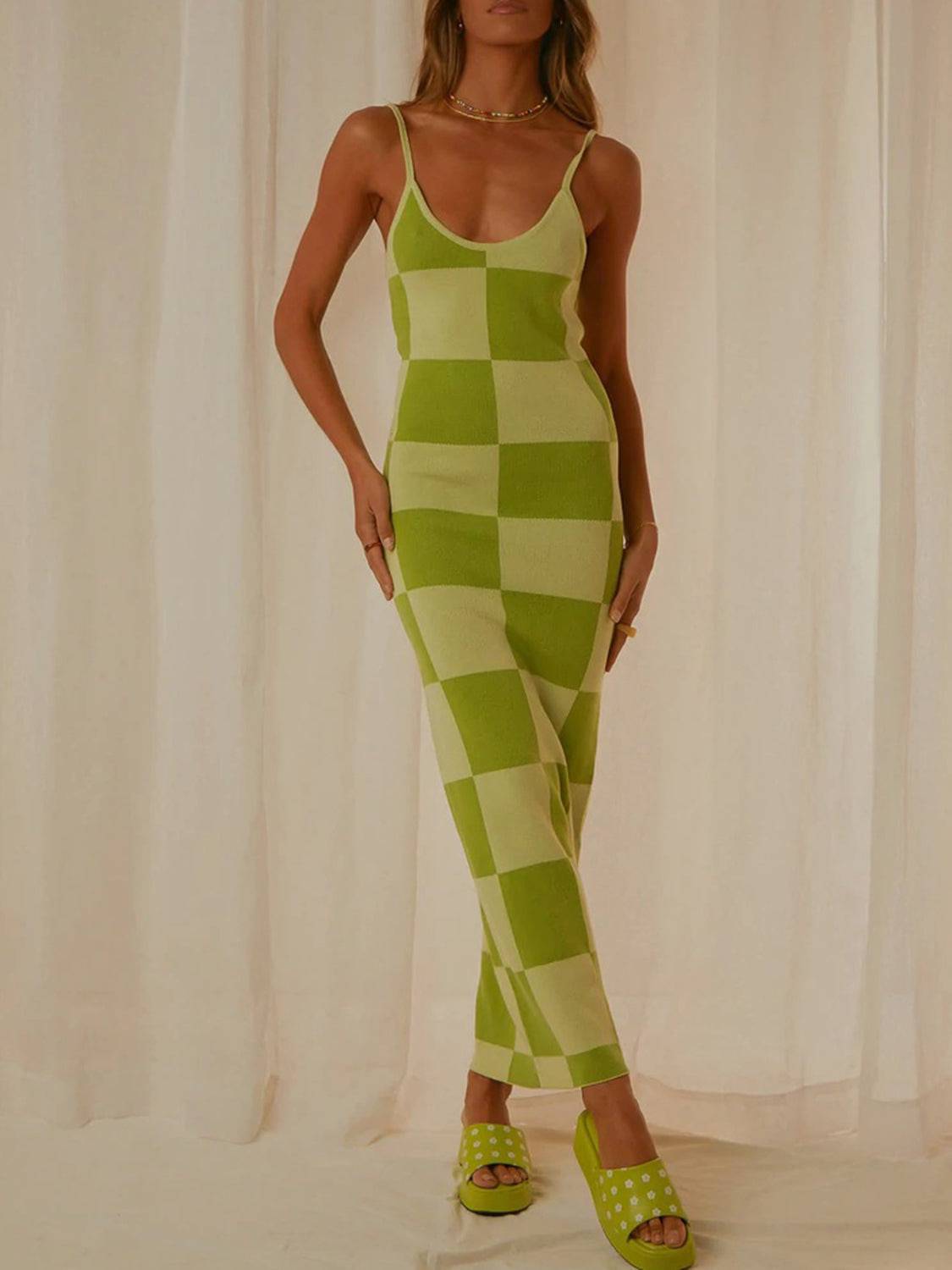 Spaghetti Strap Maxi Sweater Dress - Siennasass