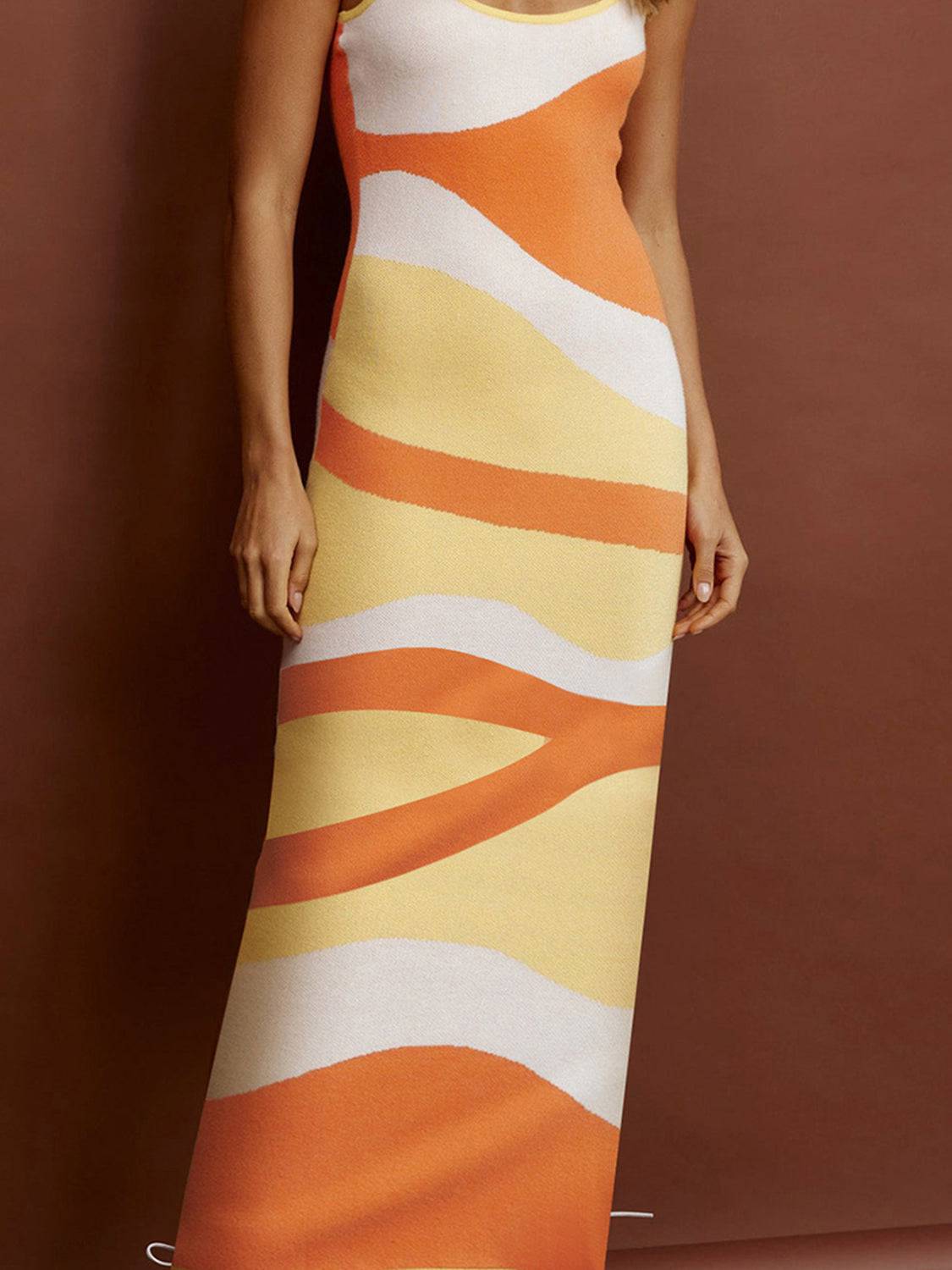 Spaghetti Strap Maxi Sweater Dress - Siennasass