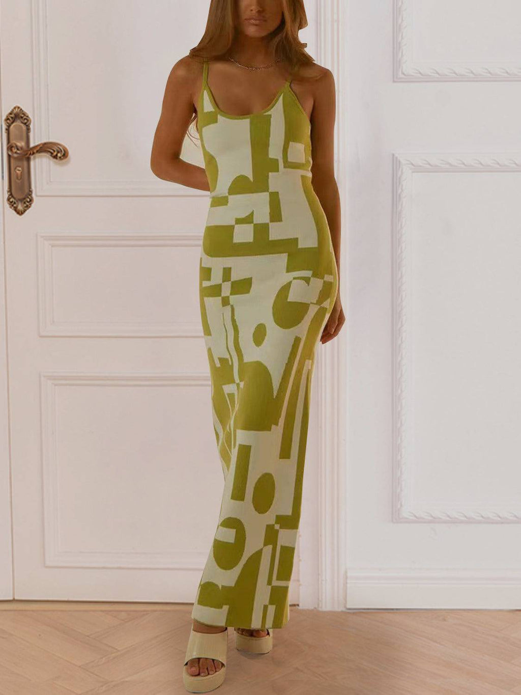 Spaghetti Strap Maxi Sweater Dress - Siennasass