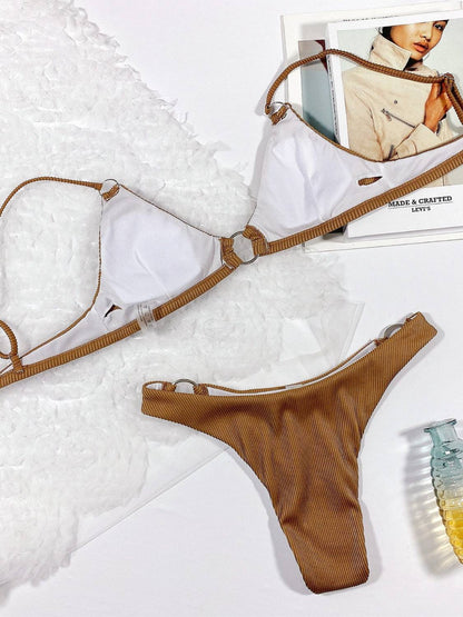 Plunge Spaghetti Strap Swim Set - Siennasass