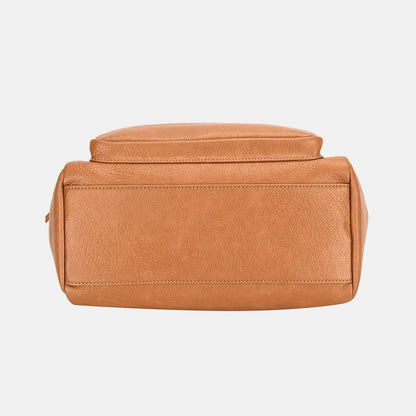 David Jones Zipper PU Leather Handbag - Siennasass