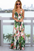 Crisscross Printed Surplice Cami Dress - Siennasass