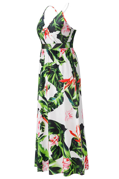 Crisscross Printed Surplice Cami Dress - Siennasass