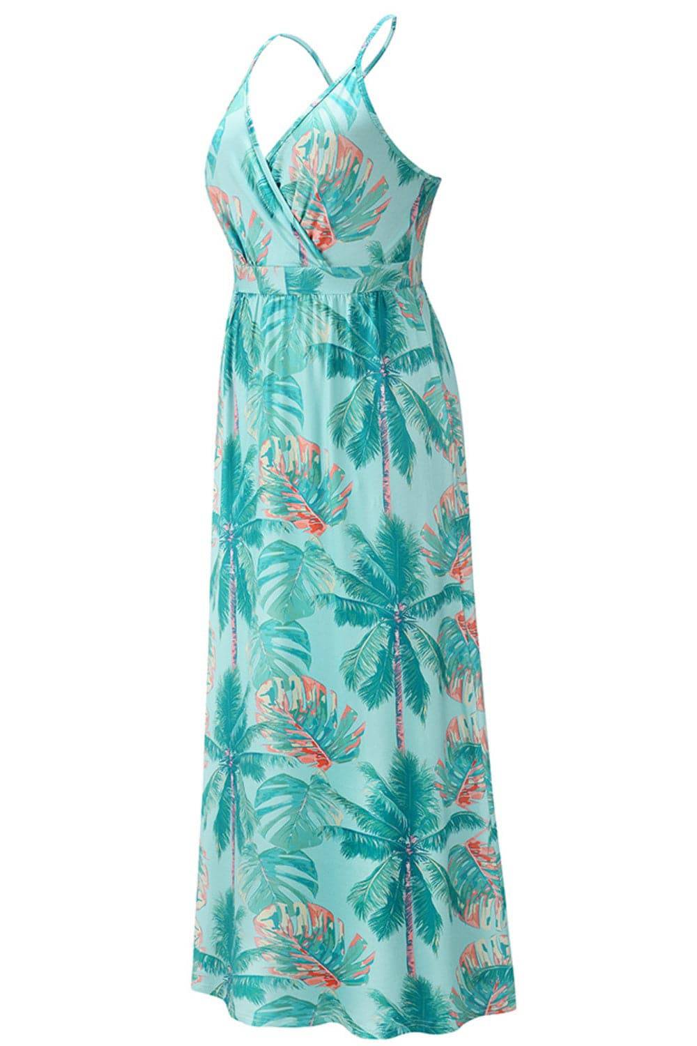 Crisscross Printed Surplice Cami Dress - Siennasass